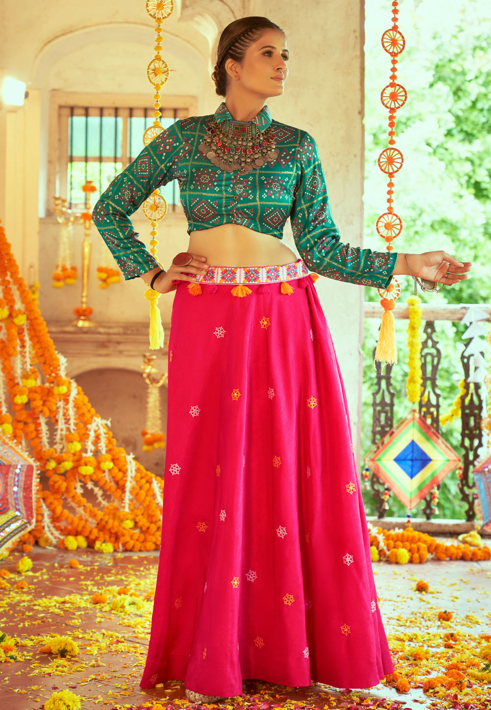 Santoshi Shetty Stuns in Newest Fashion rage Crop Top Lehenga from Siddhi  Karwa x Kalki | Kalki Fashion Blogs