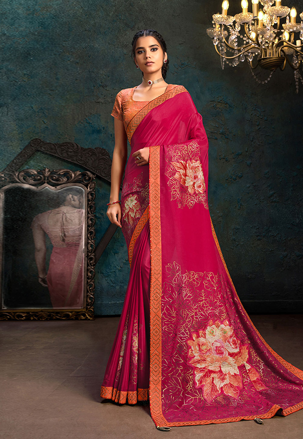 Pink Silk Saree With Blouse 217863