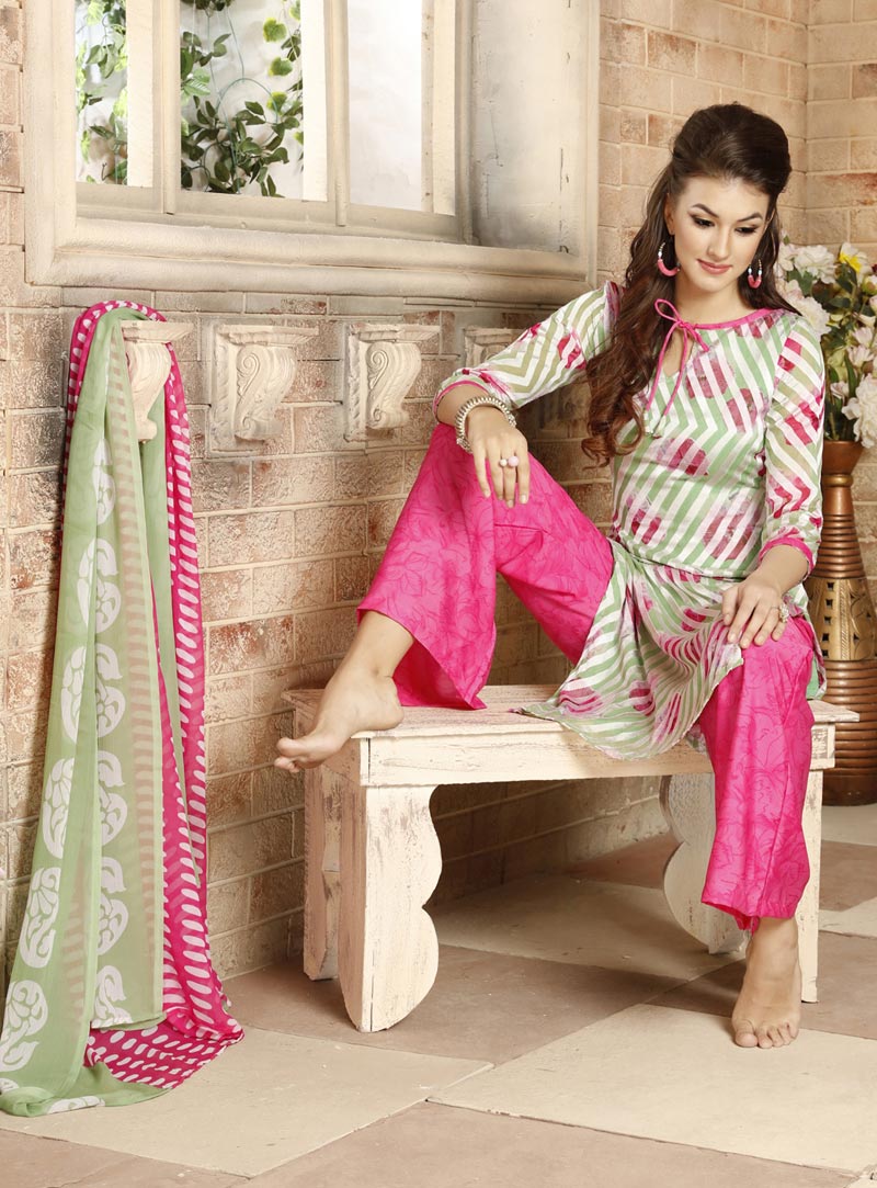 Light Green Georgette Kameez With Palazzo Pant 86102
