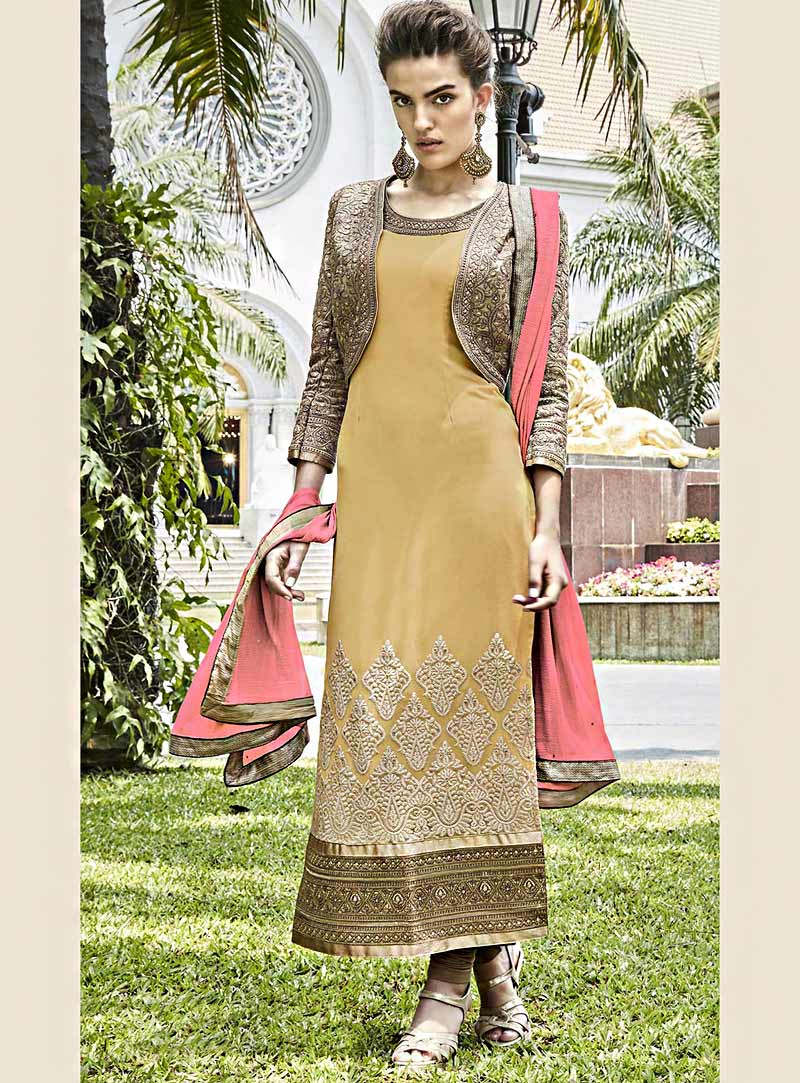 Mustard Georgette Pakistani Style Suit 71310