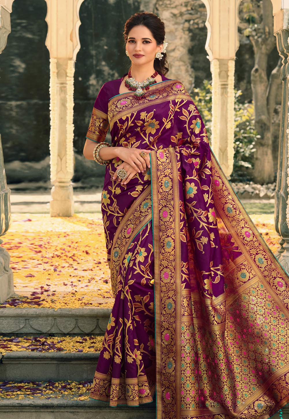 Resham Sarees: Shop Resham Work Sarees Online at IndianClothStore.com