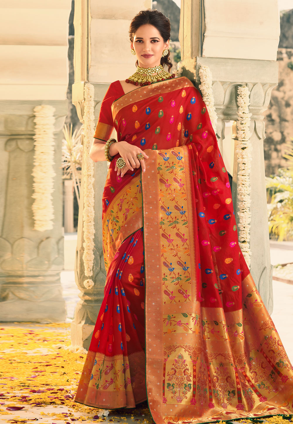 Maroon Silk Saree With Blouse 275904
