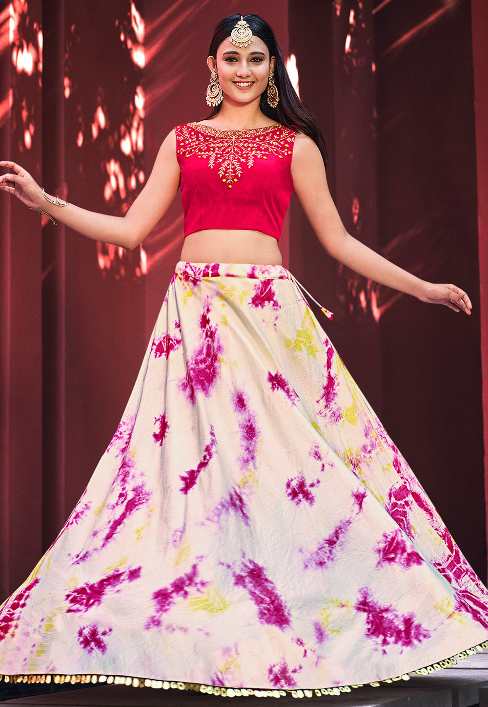 Pink Lehenga Choli With Jacket Indian Ethnic Wedding Wear Lengha  valentineGift | eBay