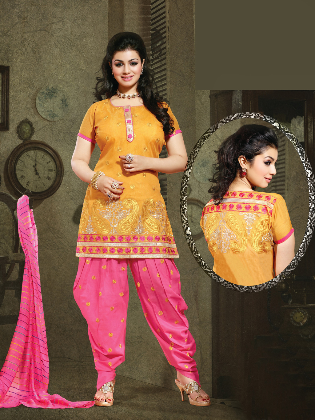 Ayesha Takia Orange Punjabi Suit 53118