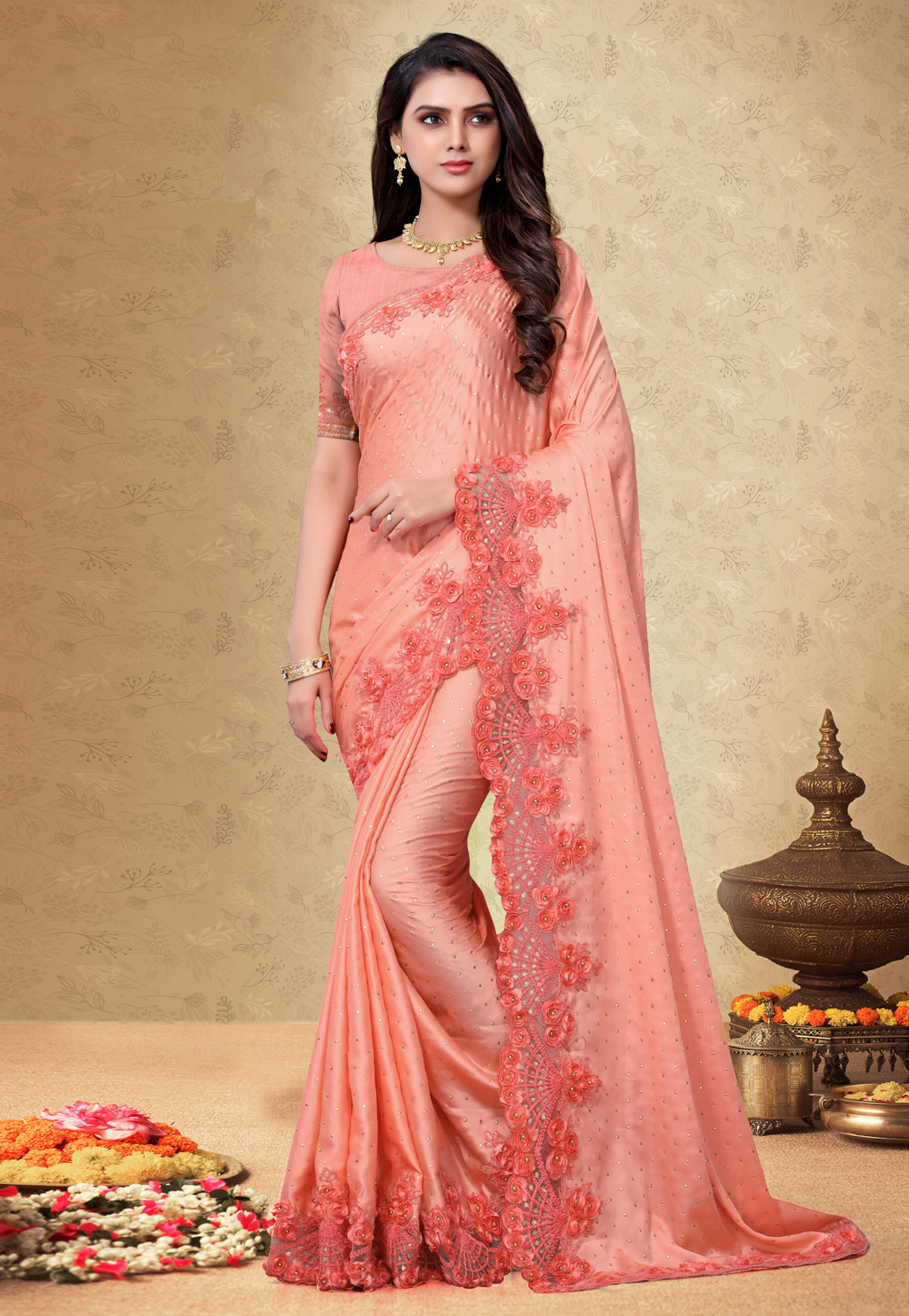 Pink Silk Festival Wear Saree 207165