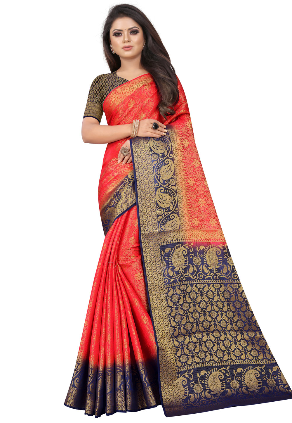 Red Silk Saree With Blouse 202510