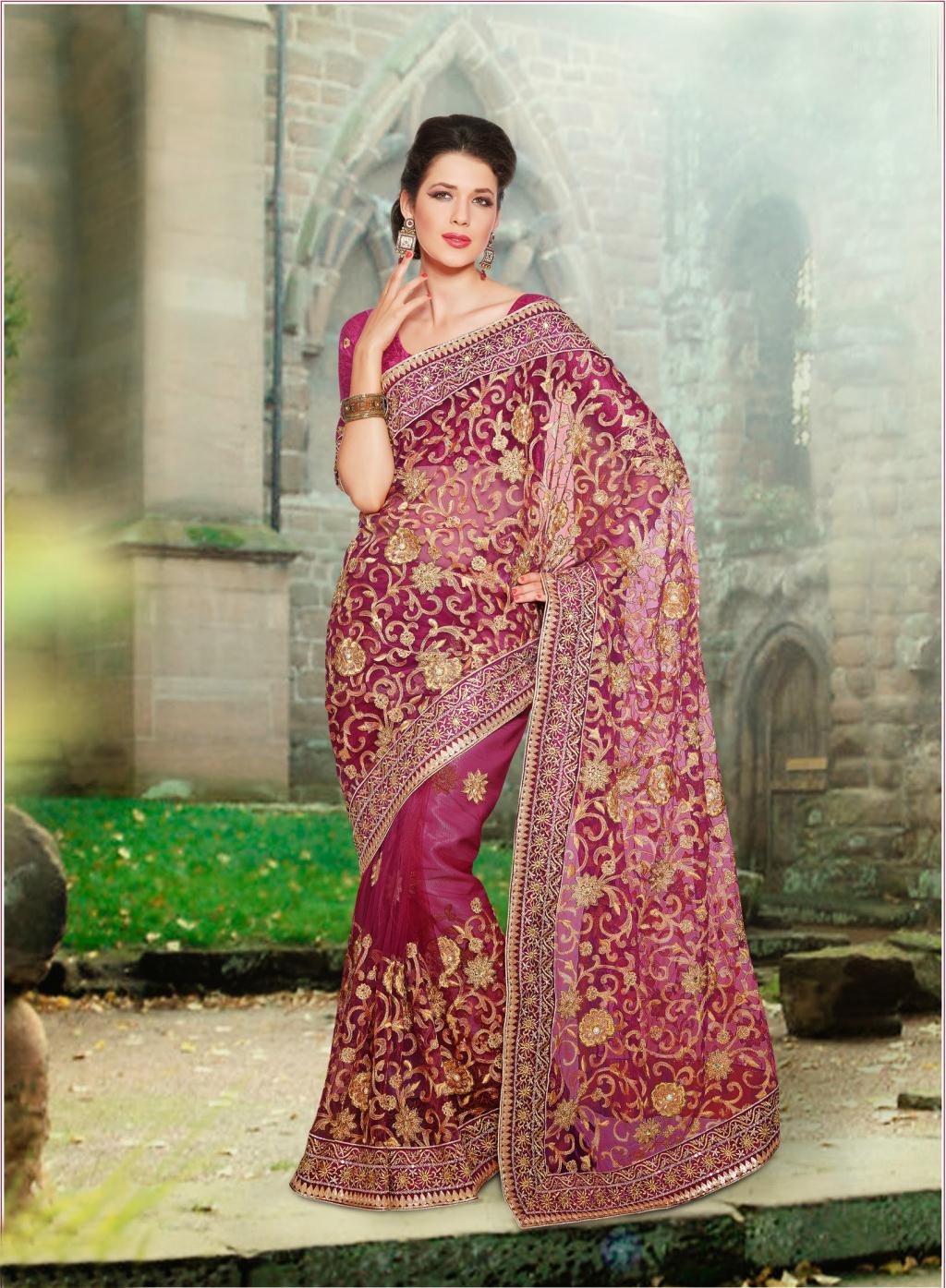 Heavy Zardosi Saree in Golden Colour Banarsi Look even more buety – MOBI ASK