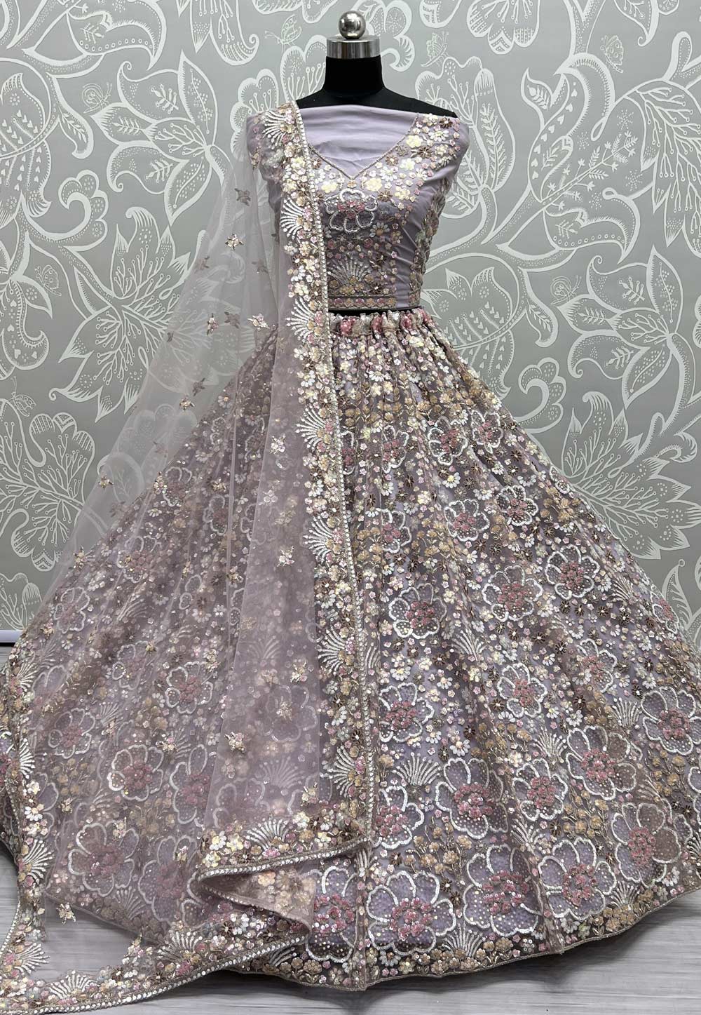 LAVENDAR LEHENGA CHOLI | BRIDAL LEHENGA ONLINE – Raas