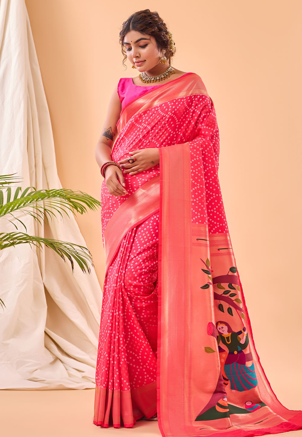 Pink Silk Saree With Blouse 278204