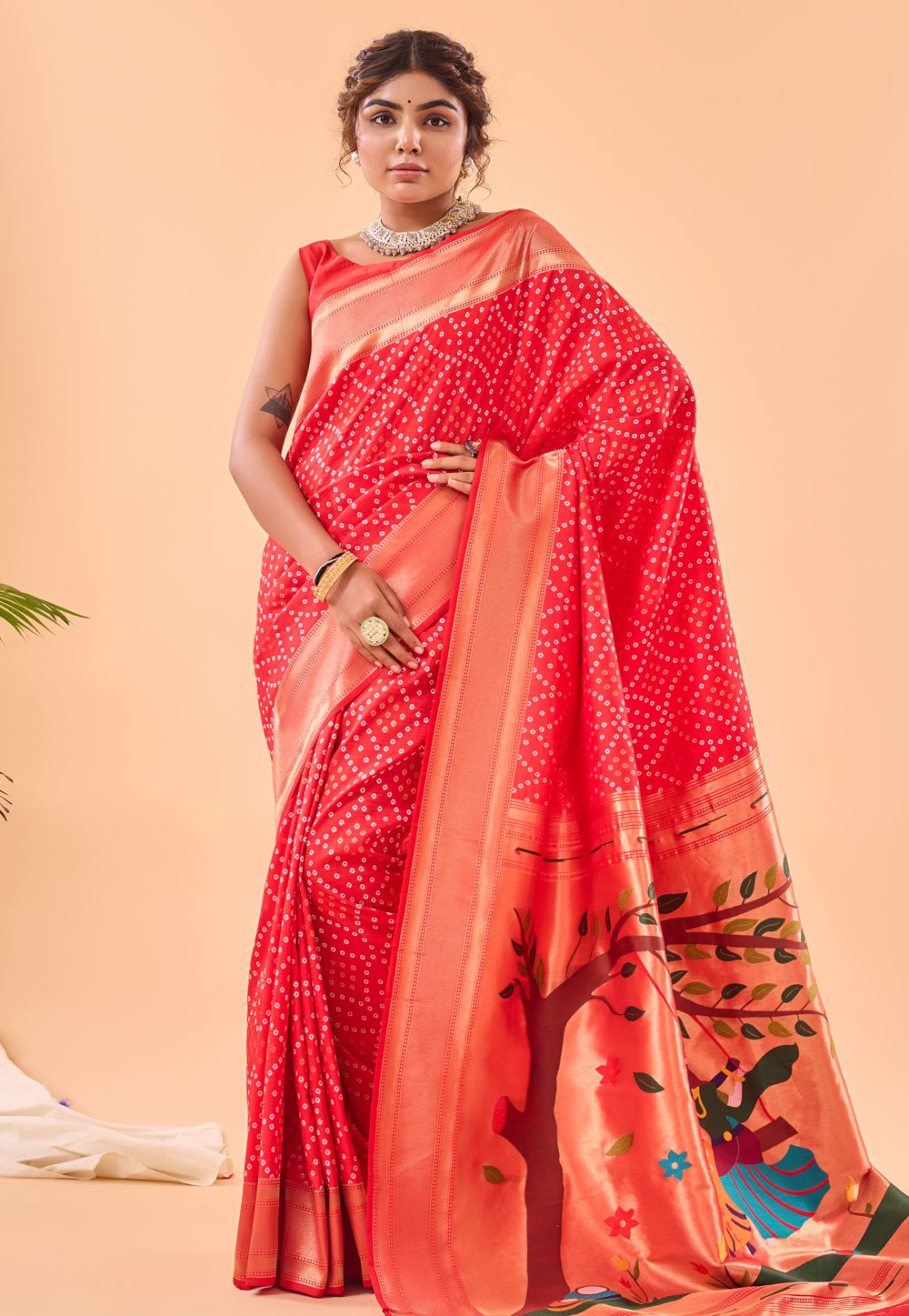 Red Silk Saree With Blouse 278206