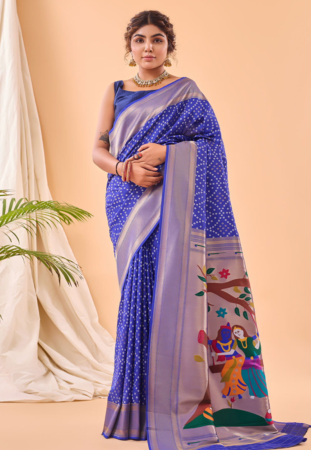 Blue Silk Paithani Saree 278209