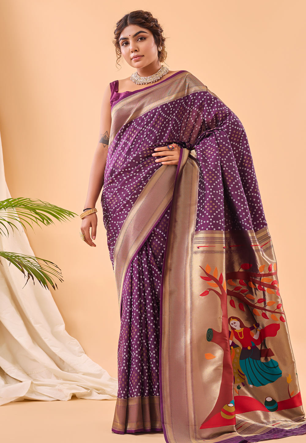 Purple Silk Saree With Blouse 278210