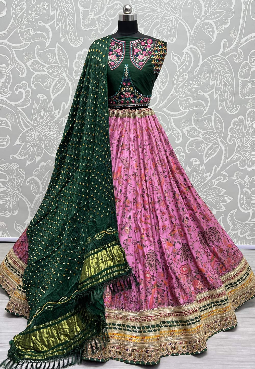 Pink Silk Wedding Lehenga Choli 275865