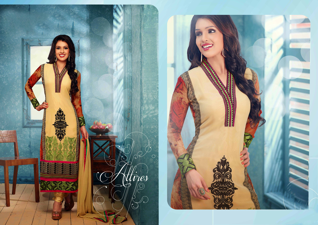 Beige Georgette Pakistani Style Suit 52942