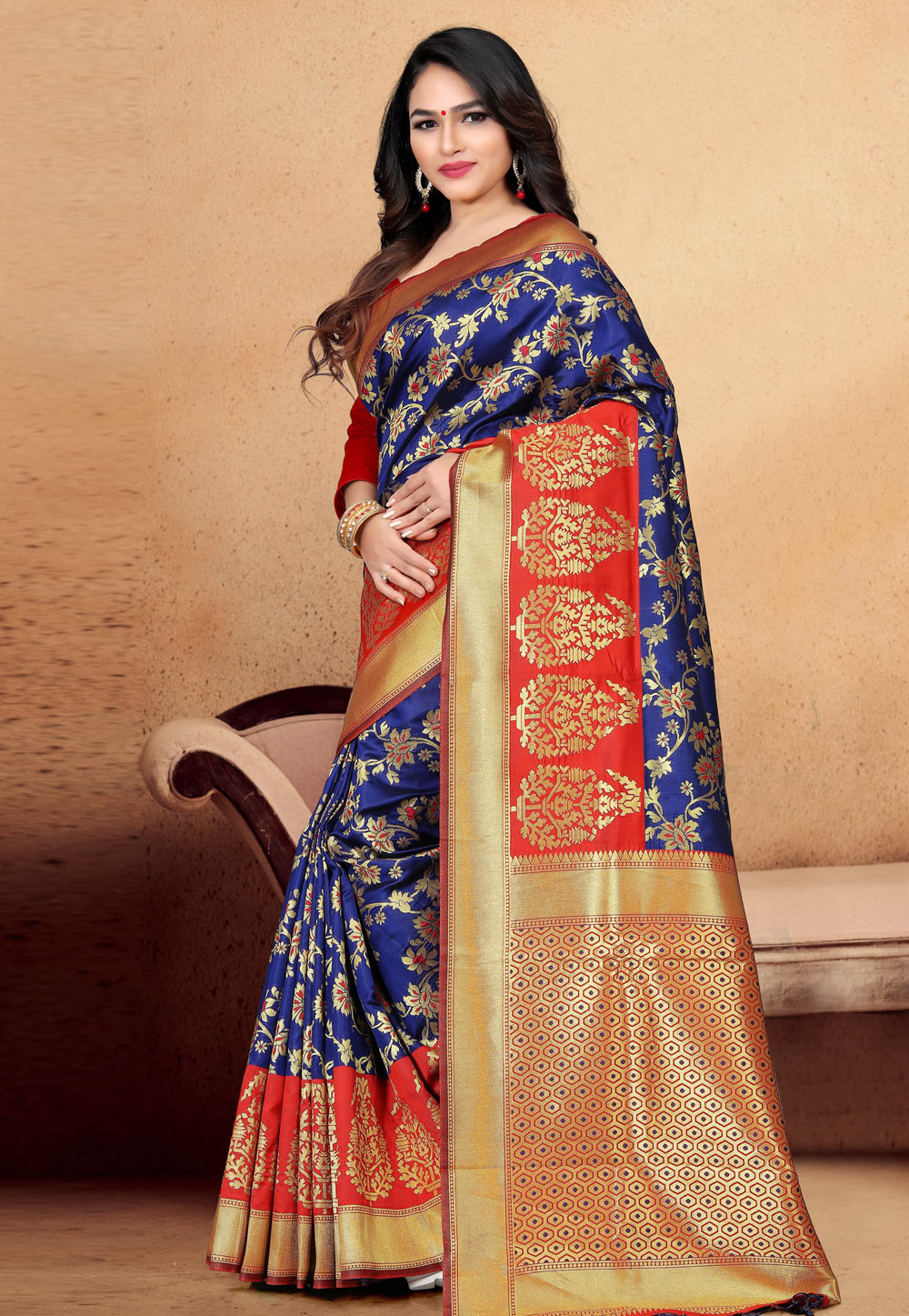 Blue Art Silk Festival Wear Saree 175448