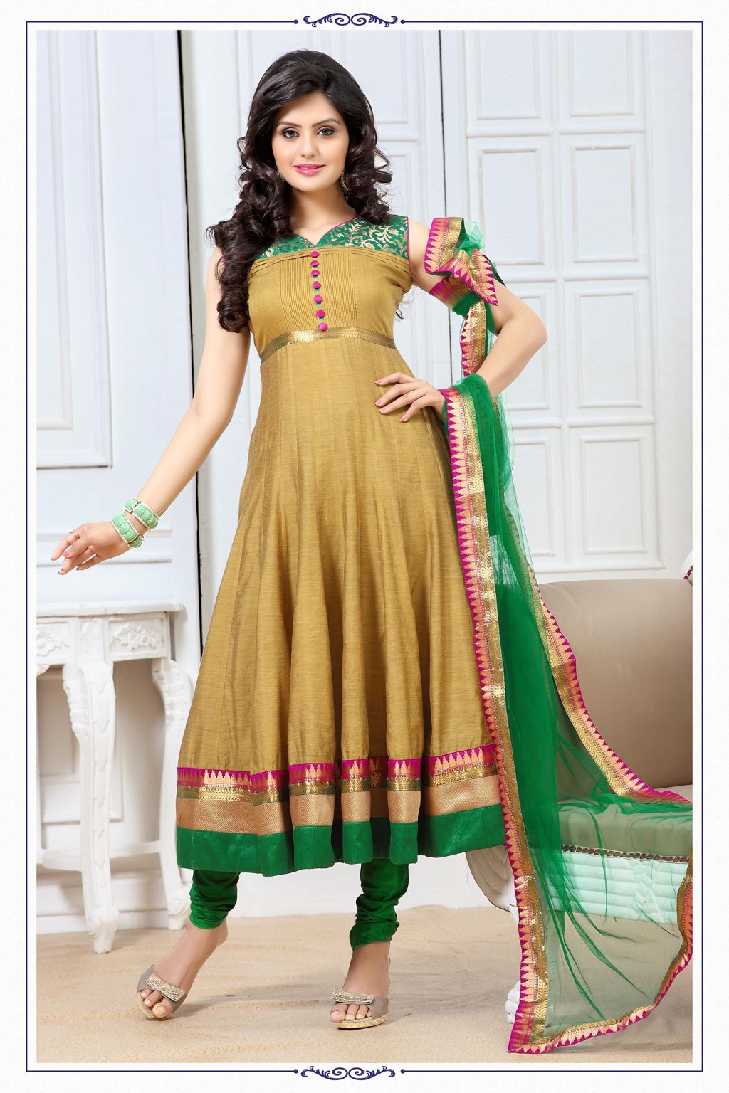 Brown Silk Designer Salwar Suit 30003