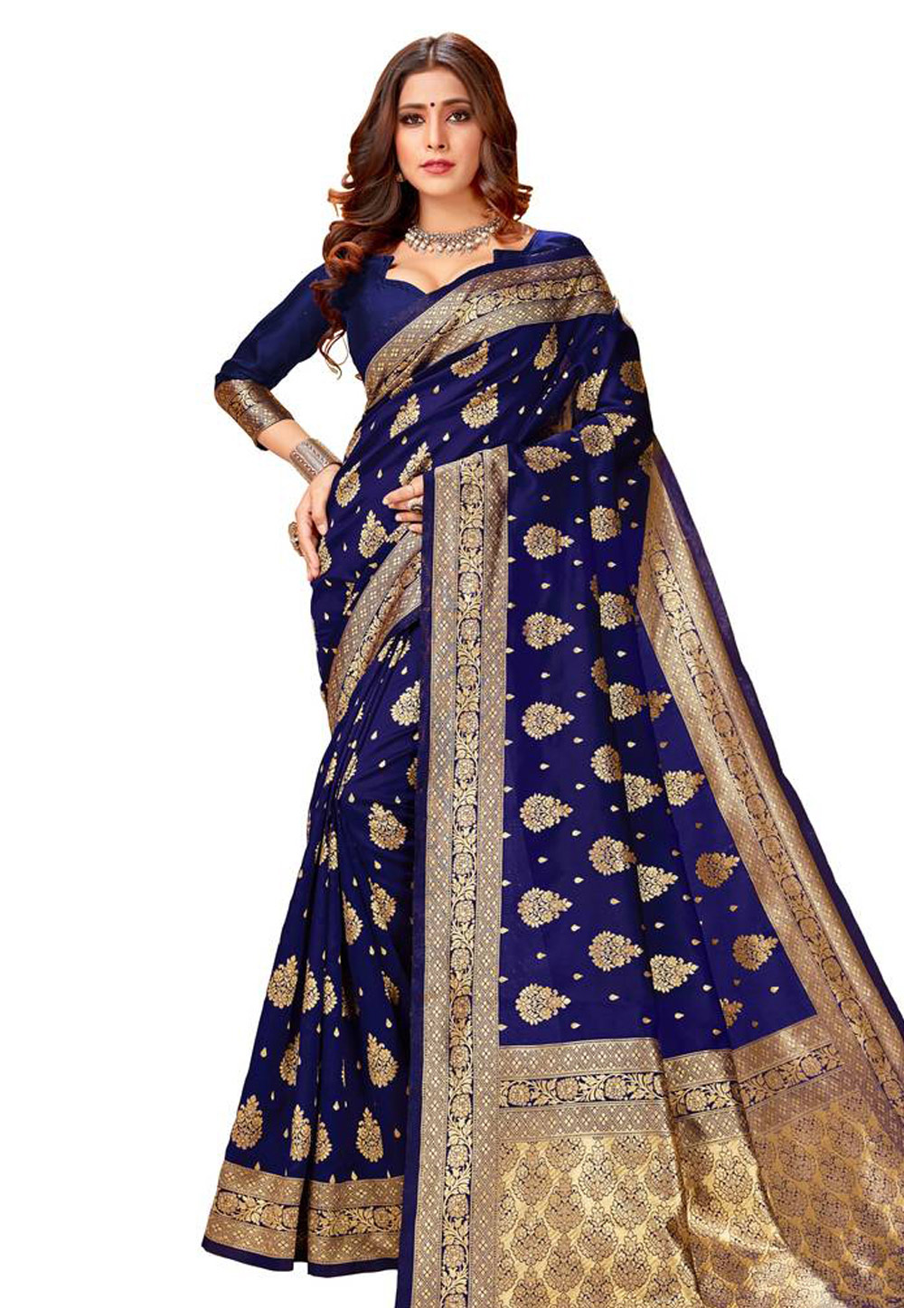 Blue Silk Festival Wear Saree 204217