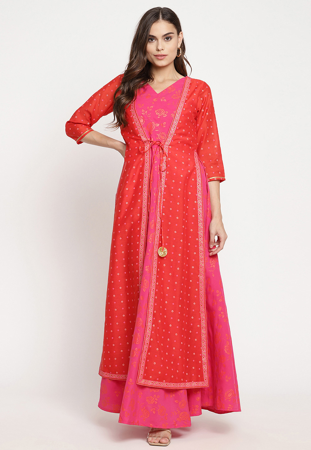 Pink Polyester Gown 237498
