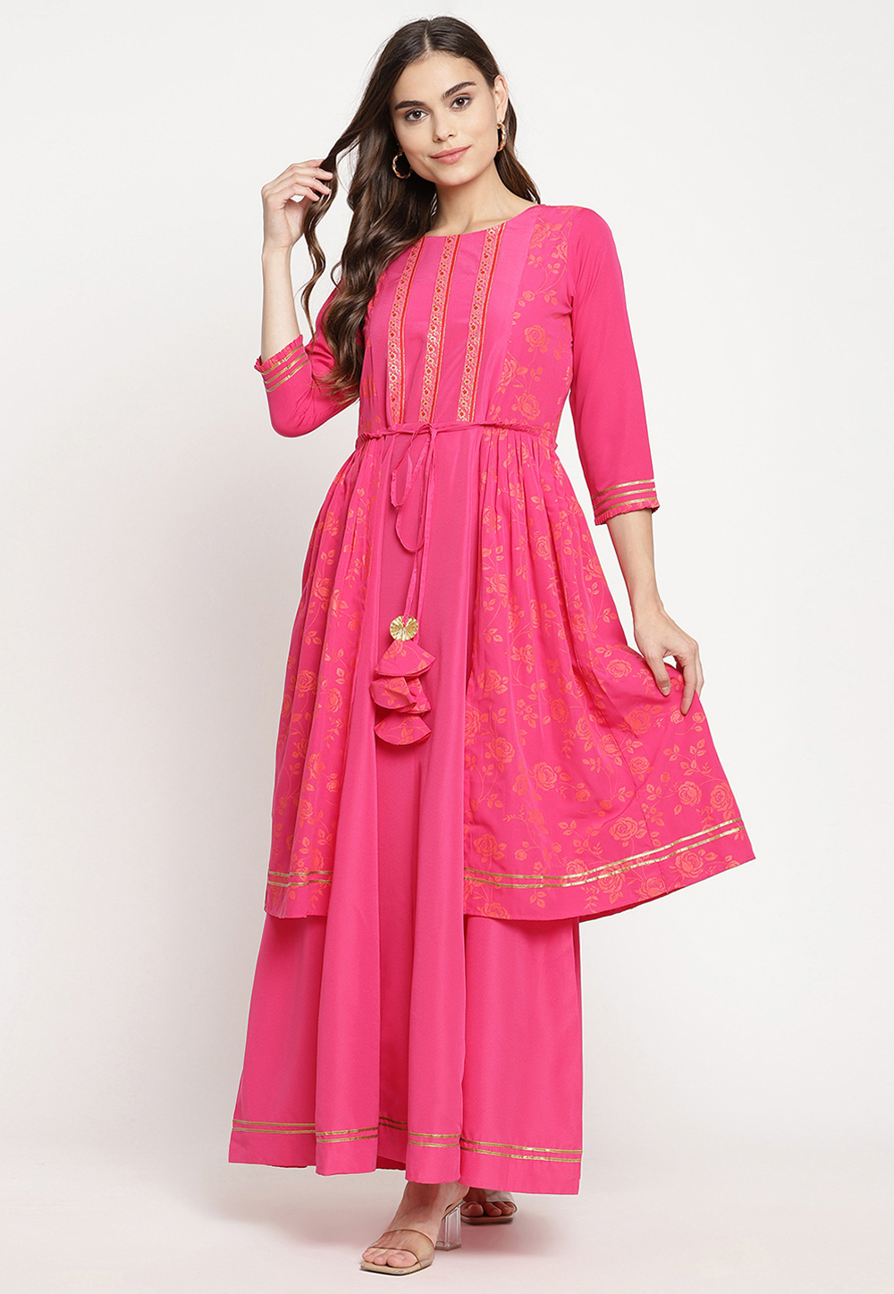 Pink Polyester Gown 237499