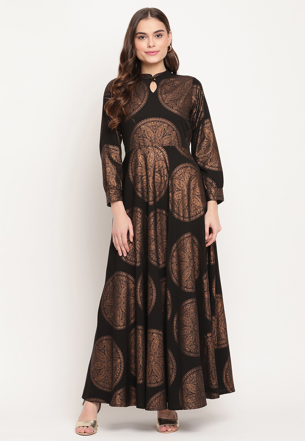 Black Polyester Gown 237500