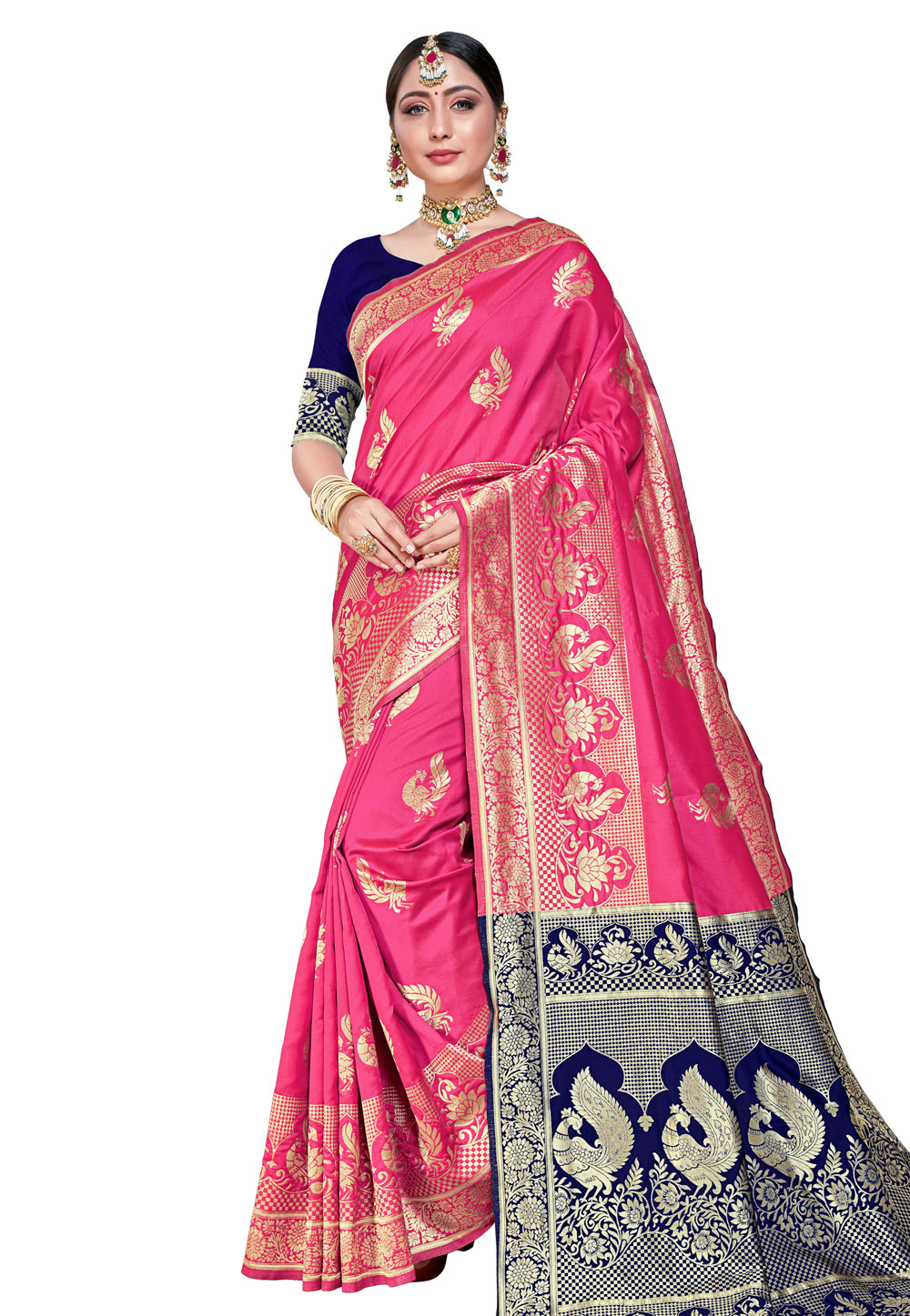 Pink Silk Festival Wear Saree 204221