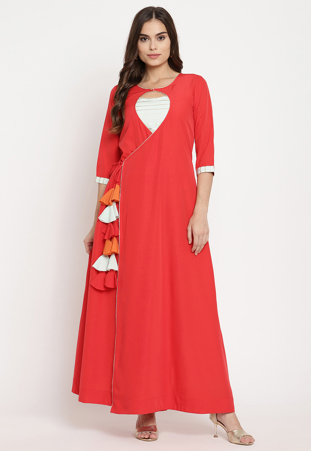 Red Polyester Gown 237504