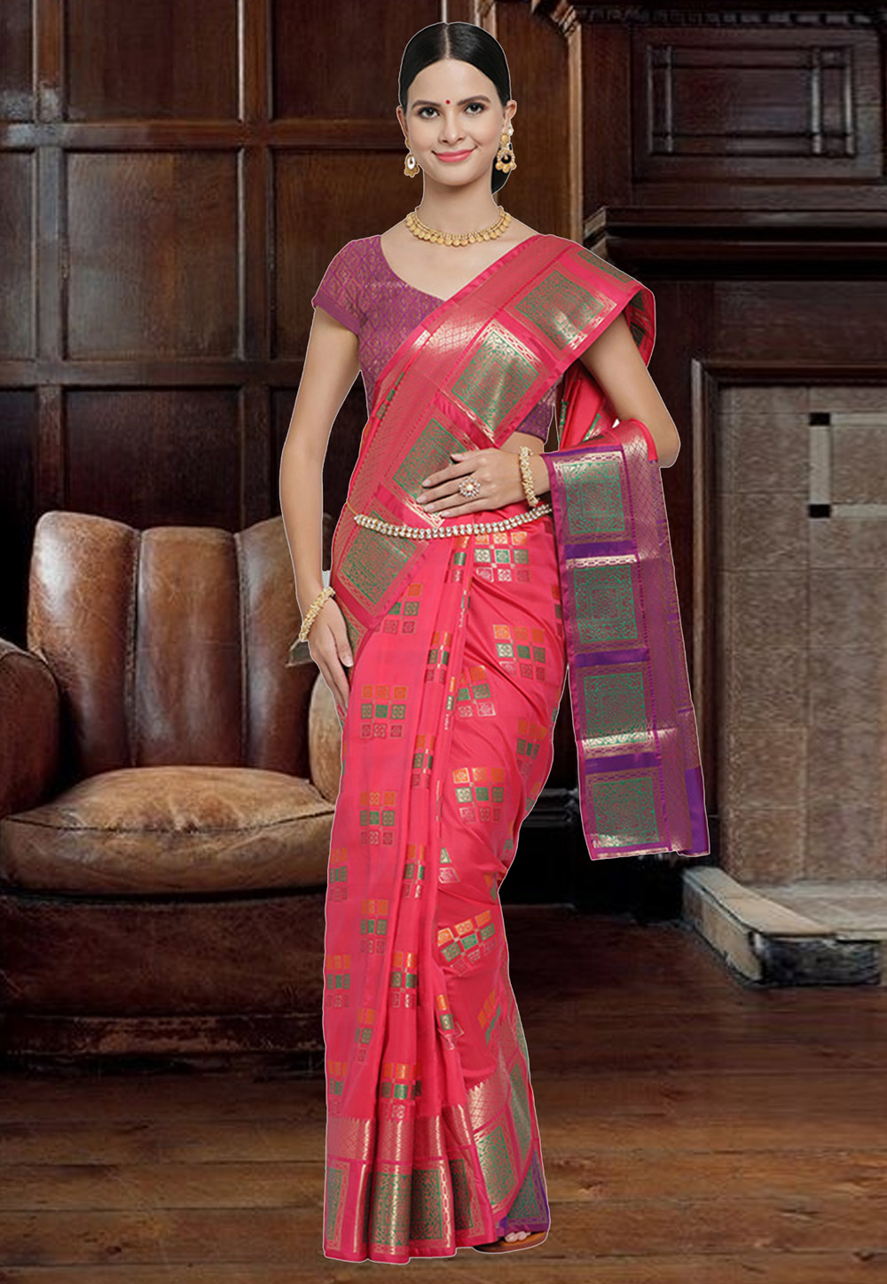 Pink Banarasi Festival Wear Saree 202657