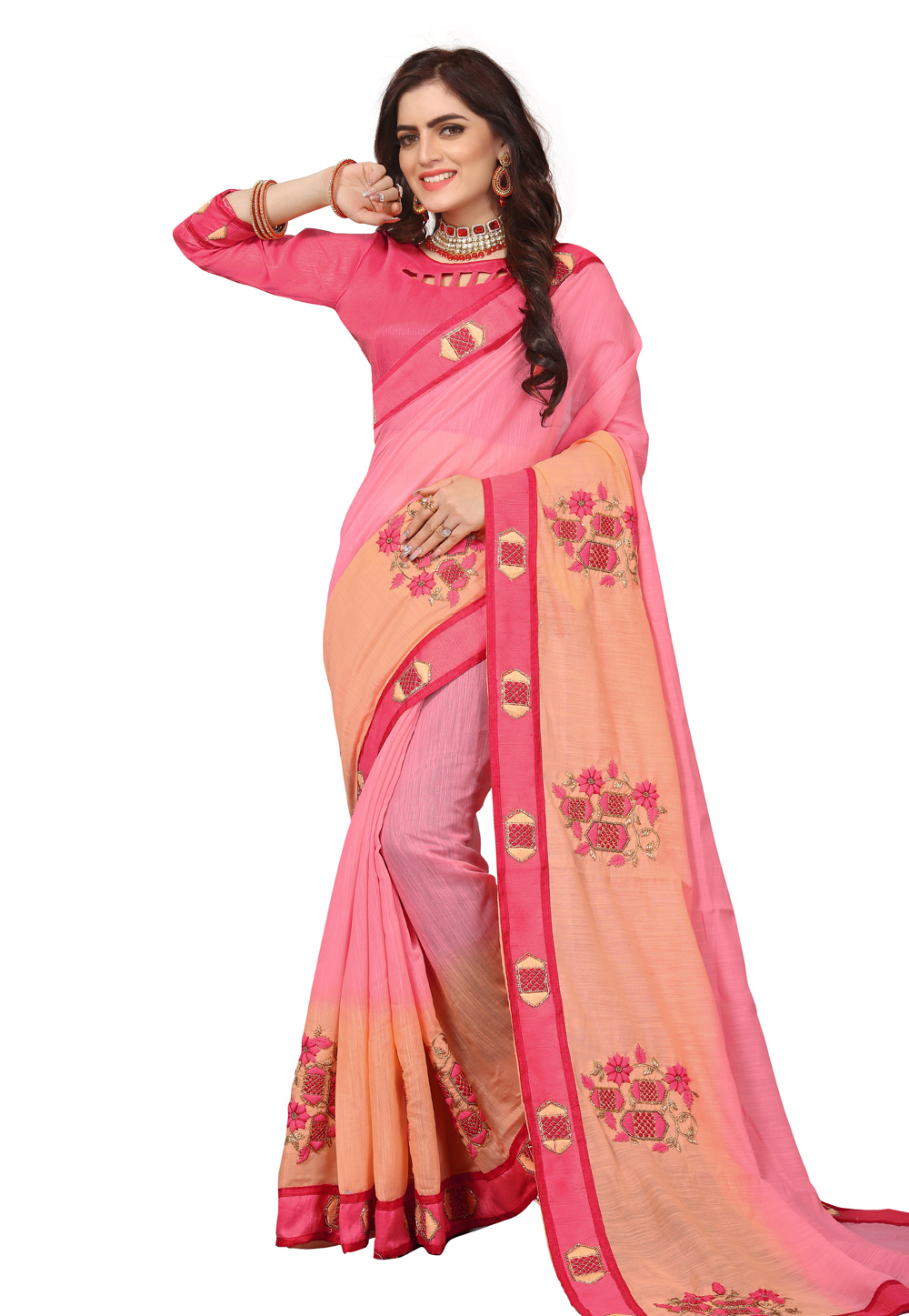 Pink Silk Festival Wear Saree 219123