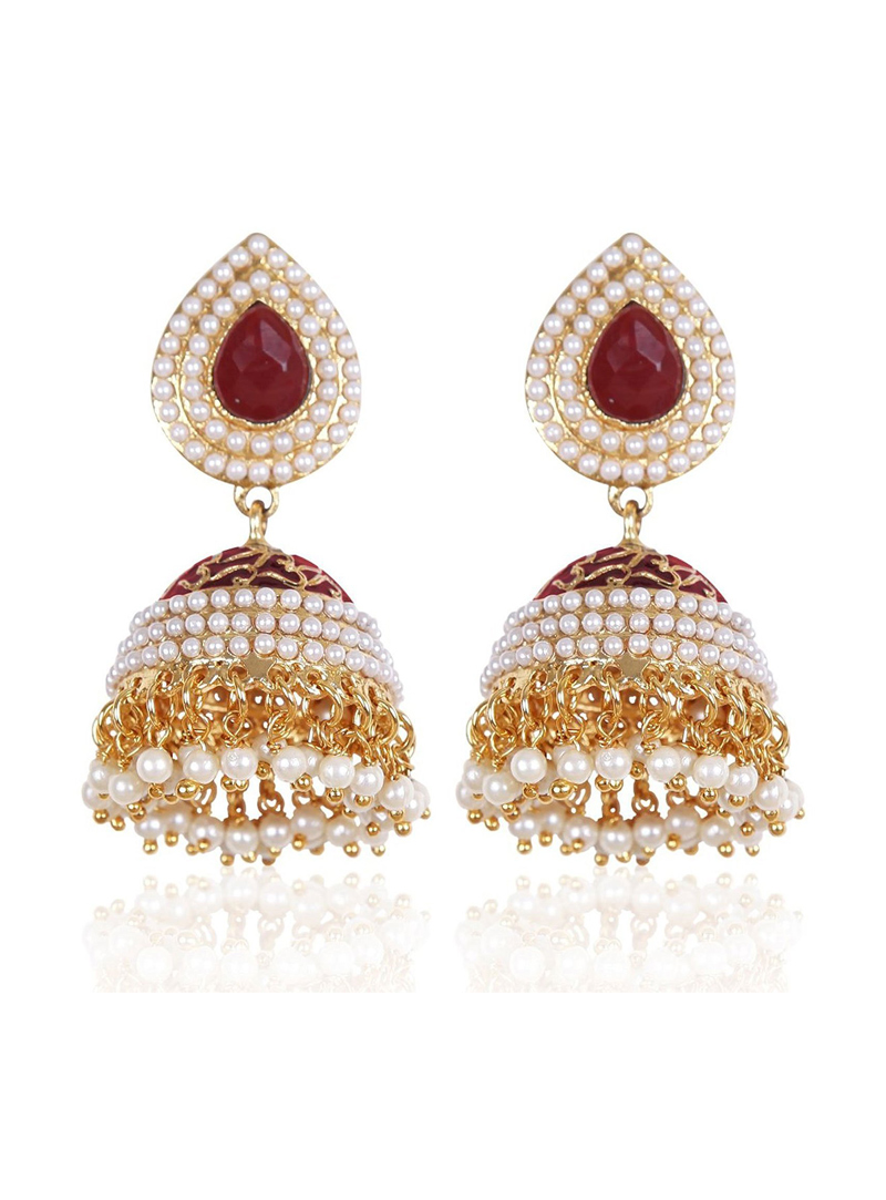 Red Gold Plated Earrings 124230