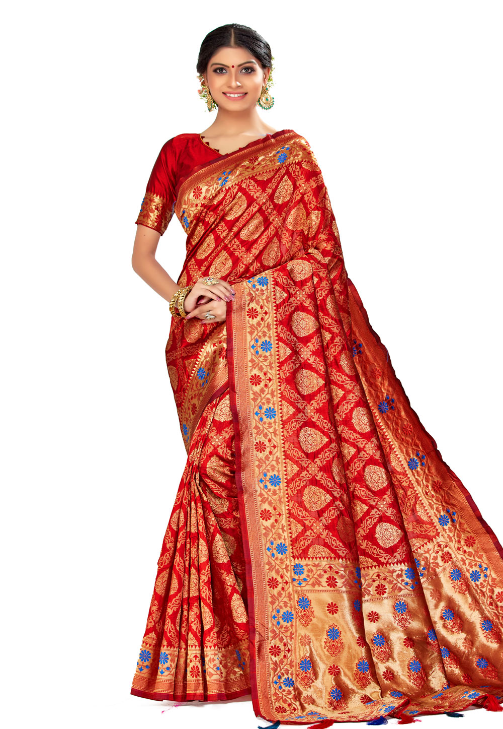 Red Art Silk Festival Wear Saree 209335