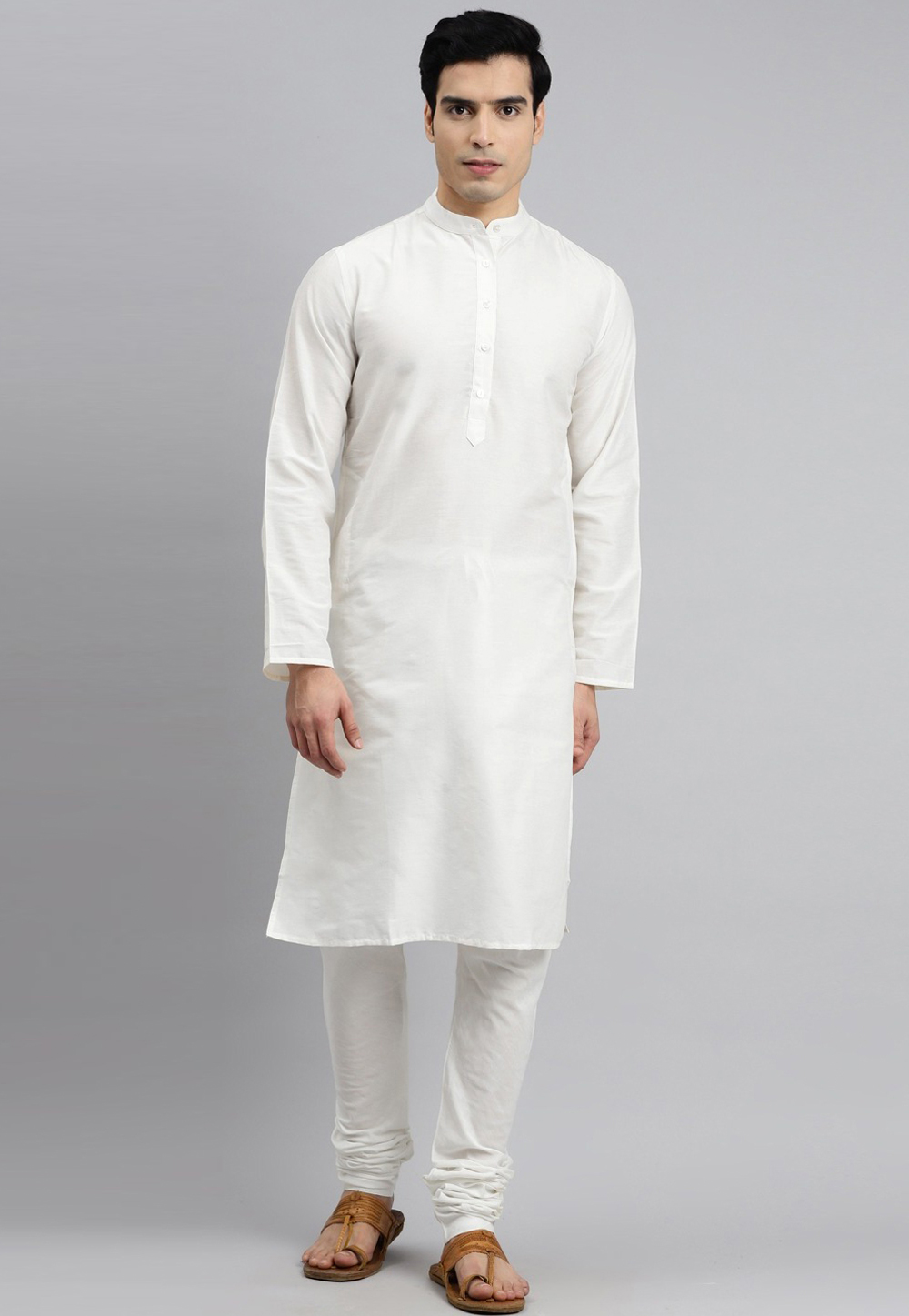 Off White Silk Kurta Pajama 238082