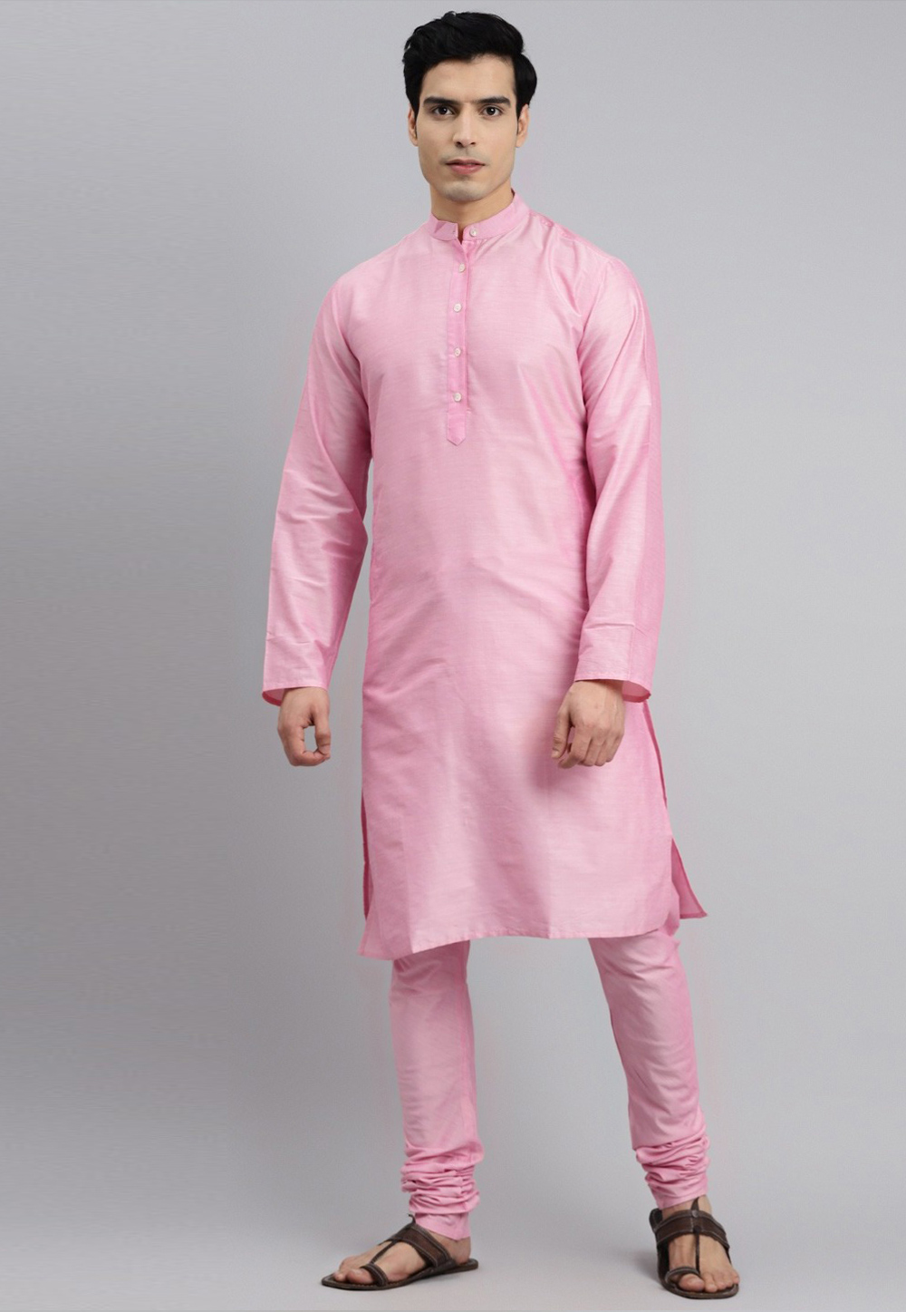 Pink Silk Kurta Pajama 238085