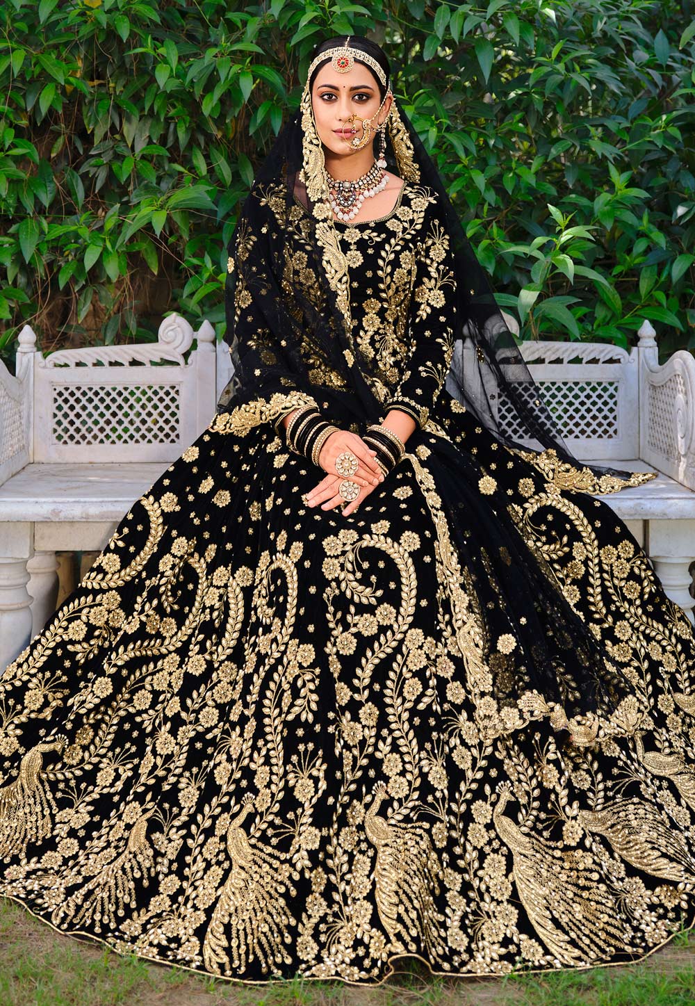 25 Breathtaking Black Lehengas For This Wedding Season | Black and gold  lehenga, Indian wedding outfits, Lehenga choli