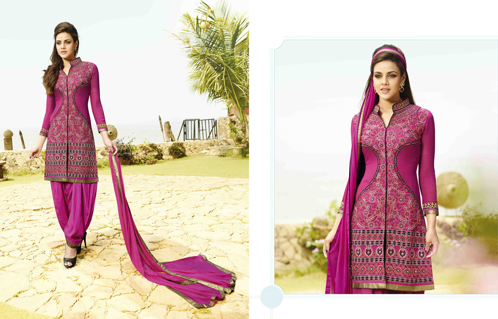 Pink Georgette Punjabi Suit 48030