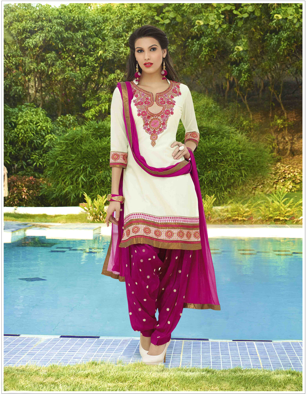 White Cotton Punjabi Suit 48420
