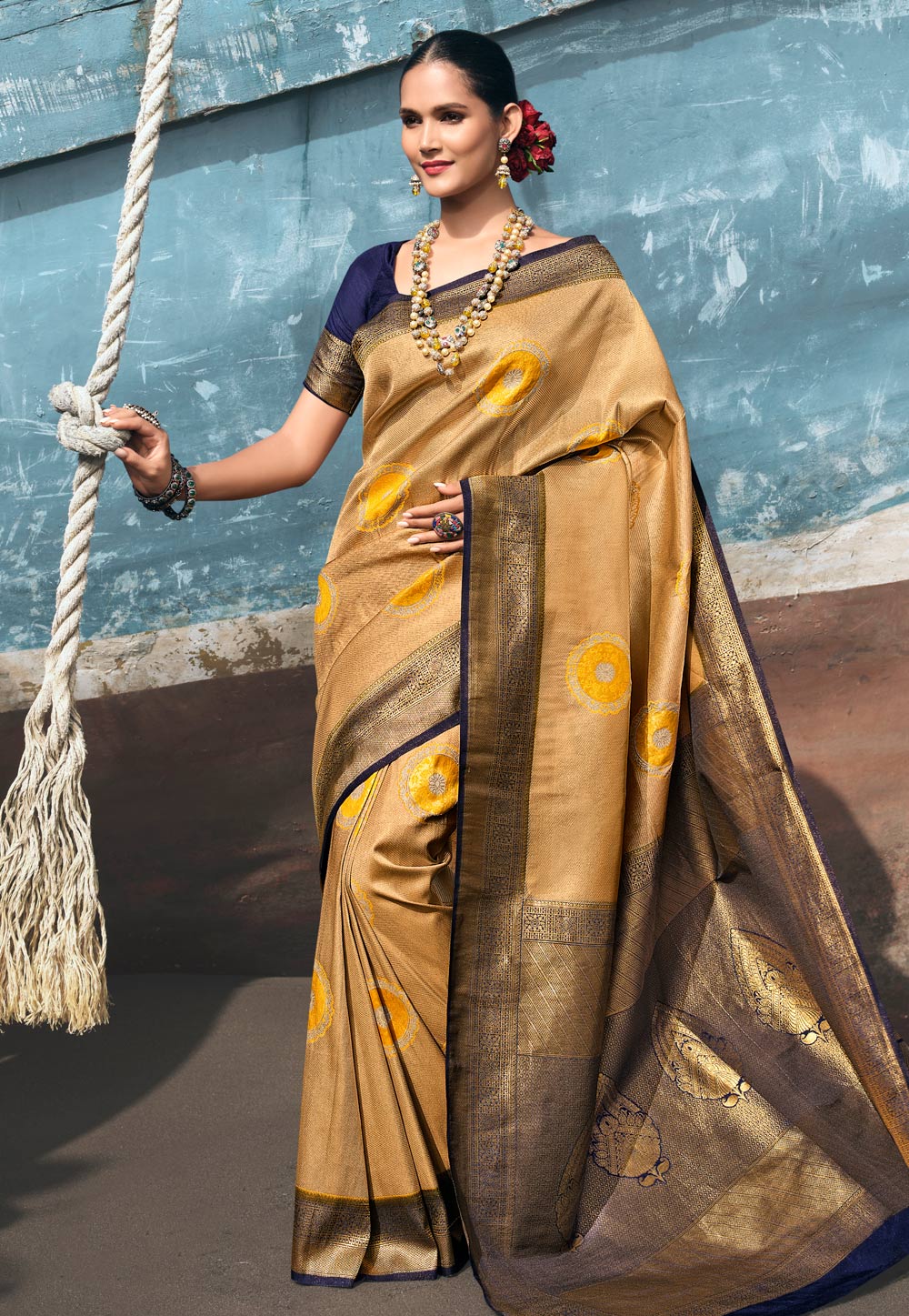Yellow Blouse Ideas for Kerala Saree| Yellow Blouse Designs for Set Saree|  Mallu Actresses in Saree - YouTube