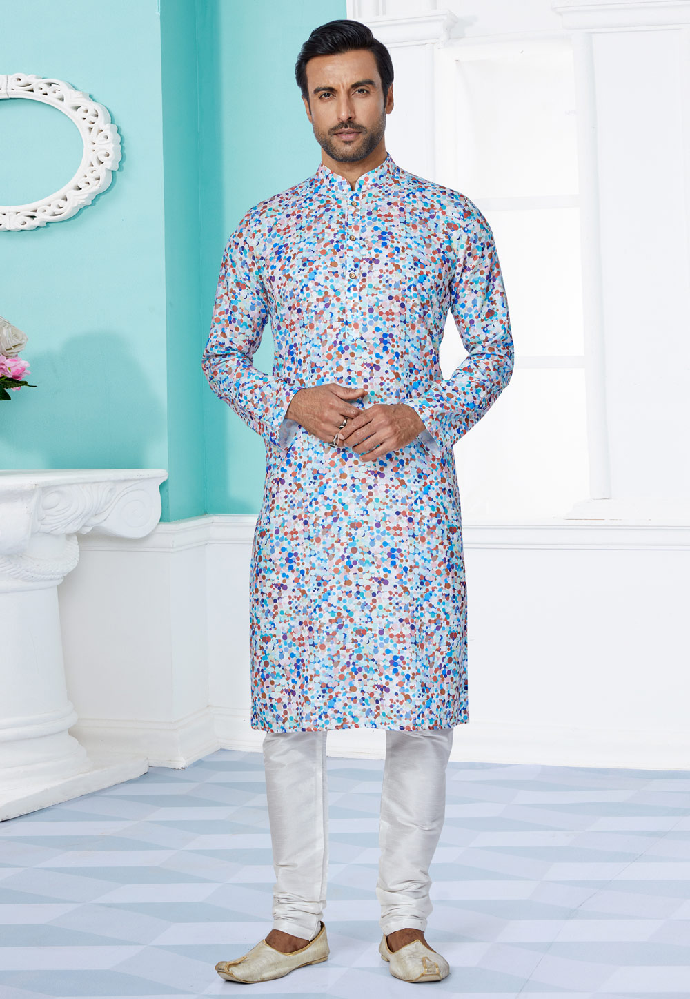 Multicolor Cotton Printed Kurta Pajama 259577