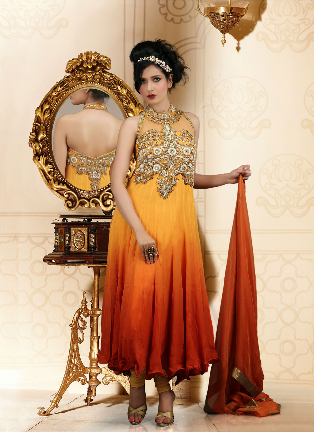 Yellow Sequin Work Designer Salwar Suit 33946