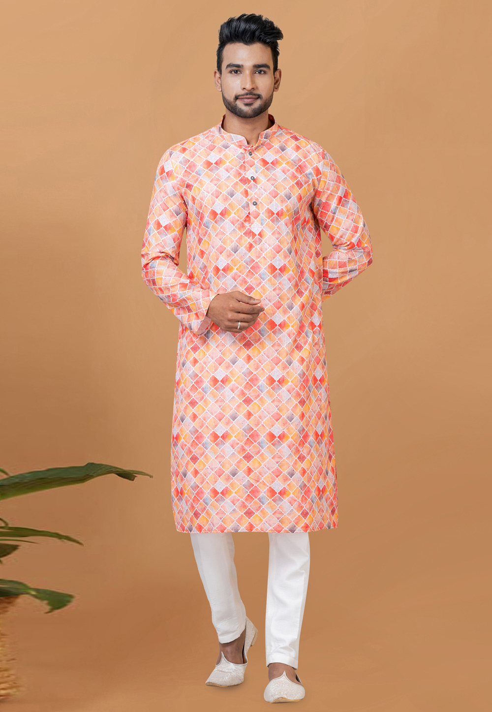 Multicolor Cotton Kurta Pajama 273055