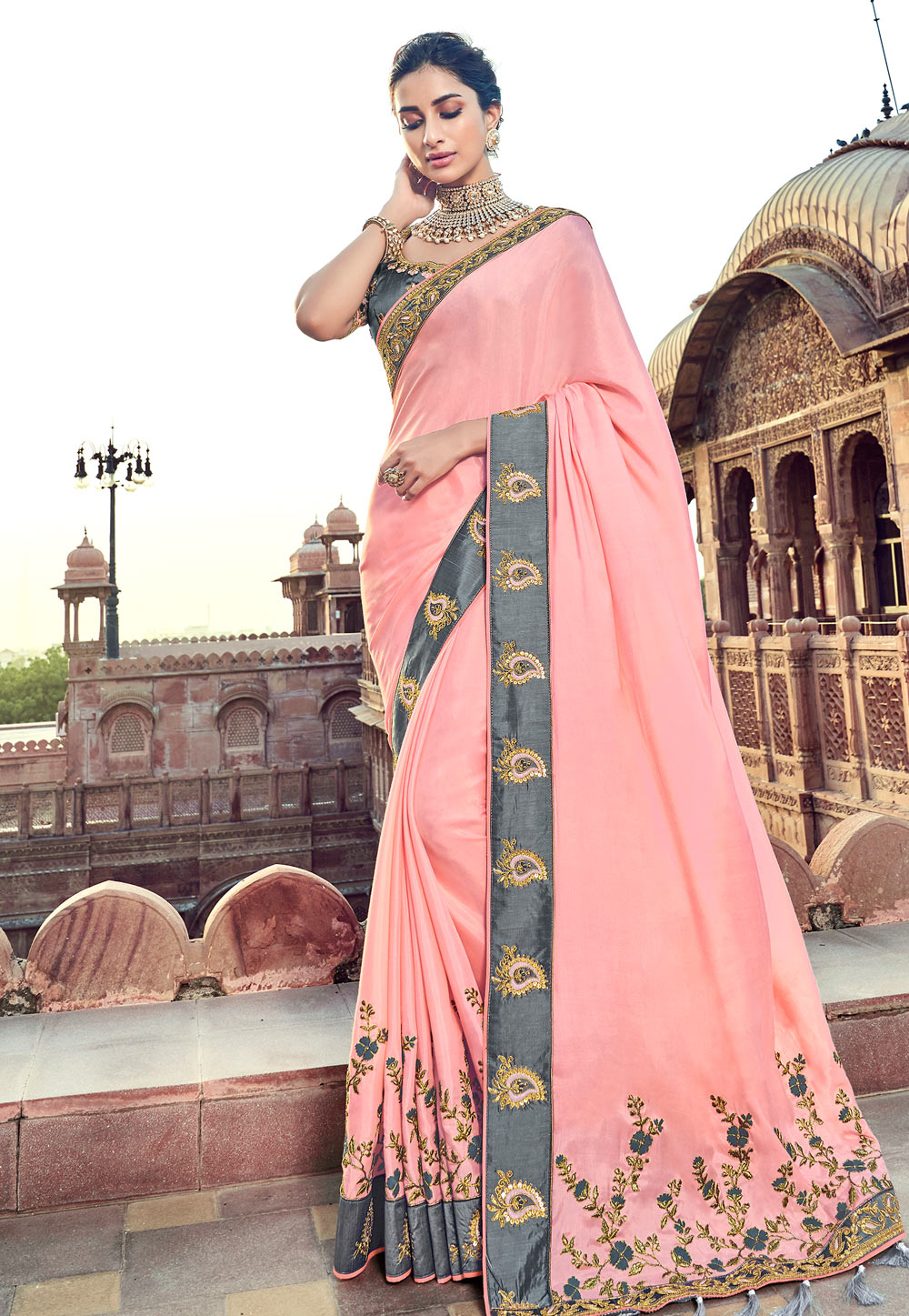 Pink Silk Saree With Blouse 188779