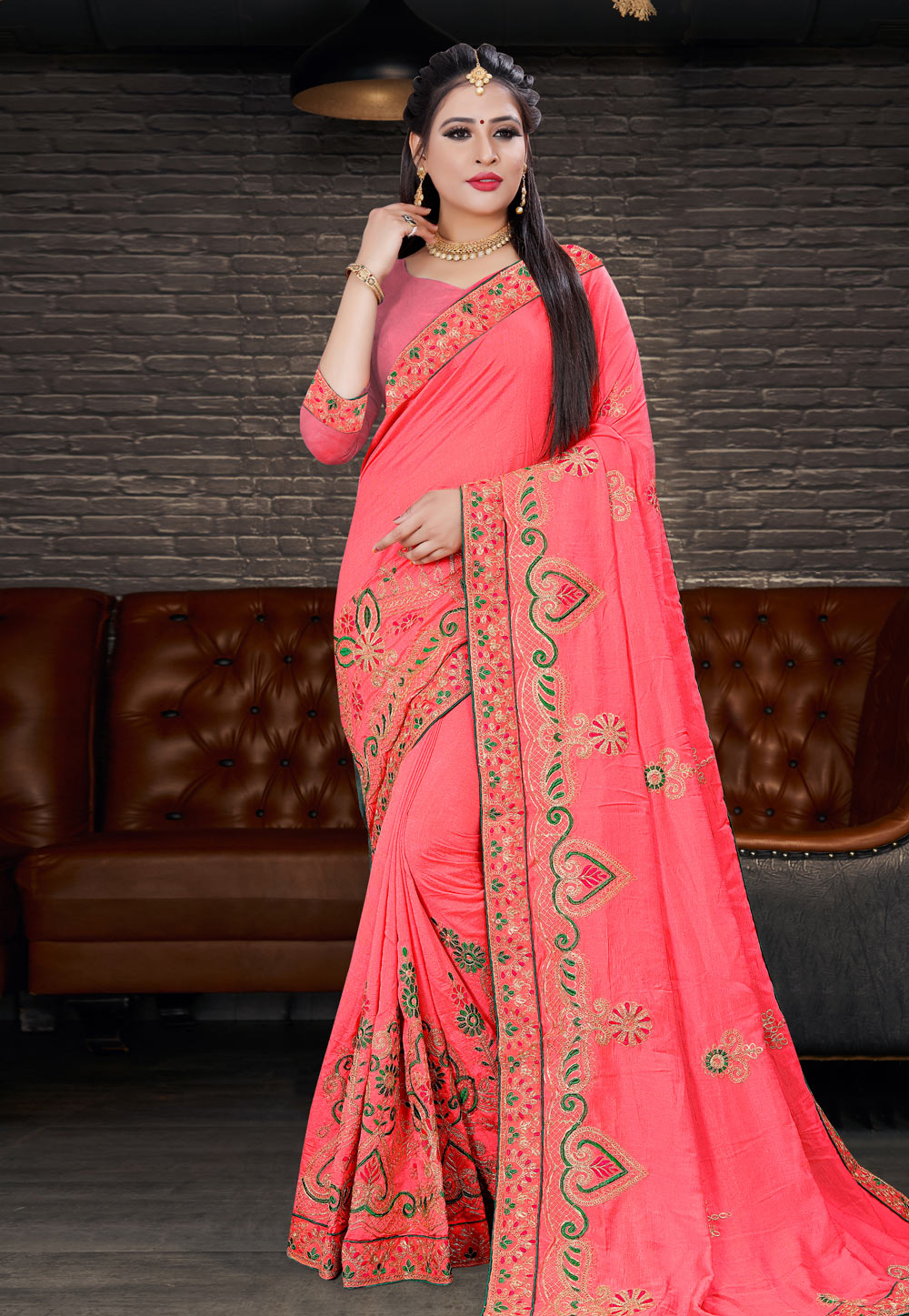 Pink Silk Festival Wear Saree 210998