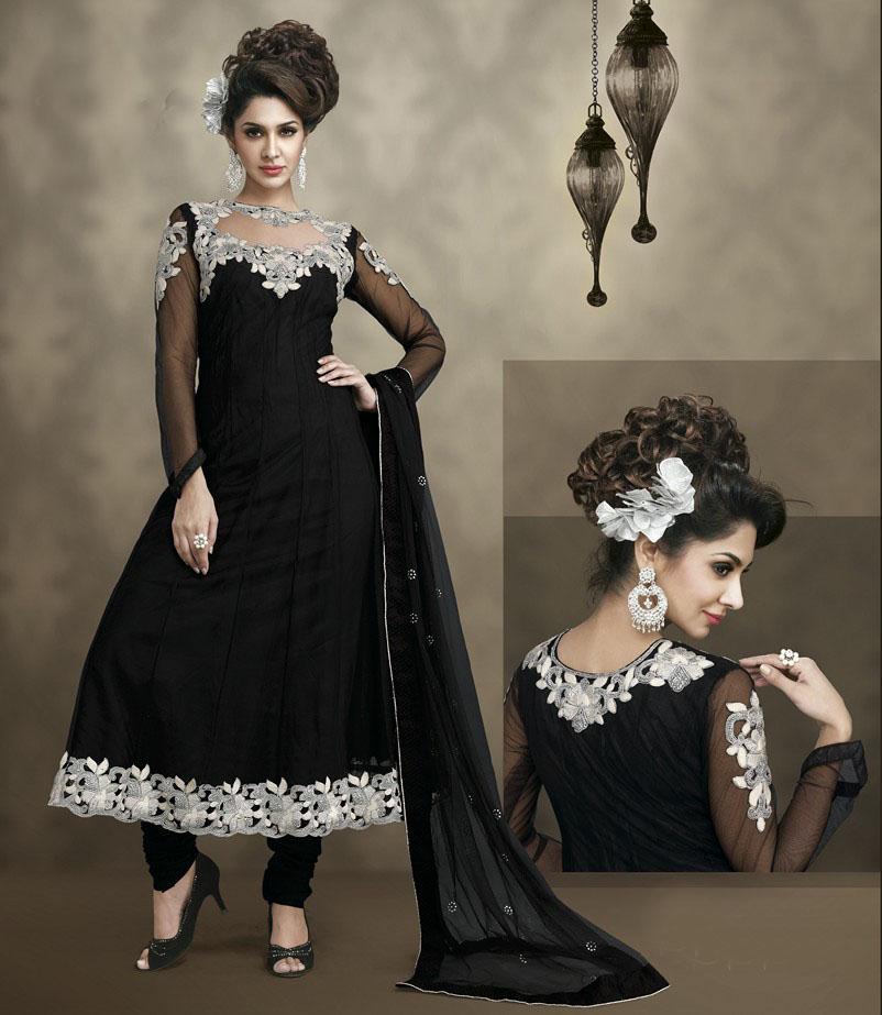 Black Embroidery Anarkali Salwar Suit 24401