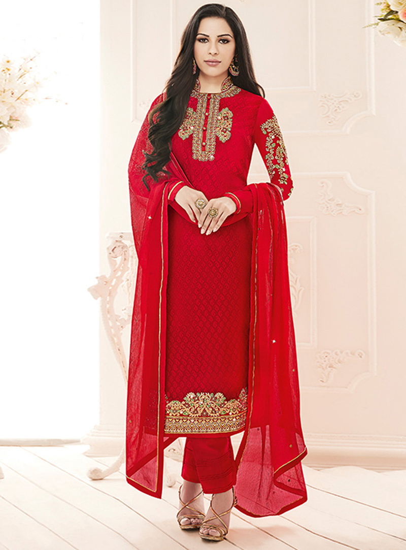 Red Brasso Pant Style Suit 94536