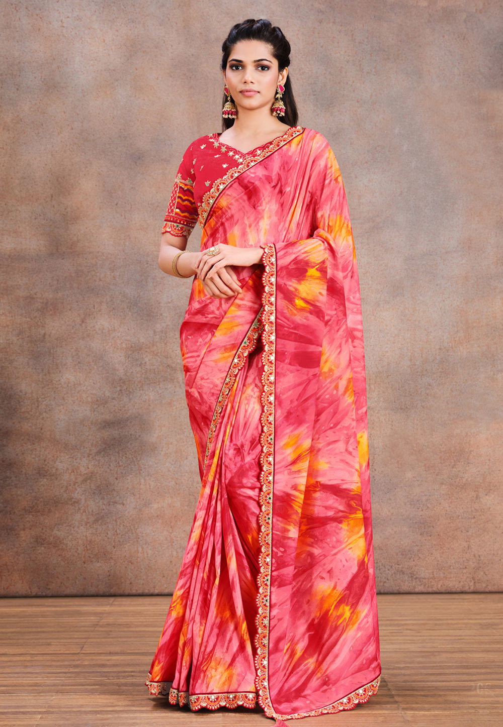 Pink Silk Saree With Blouse 247119