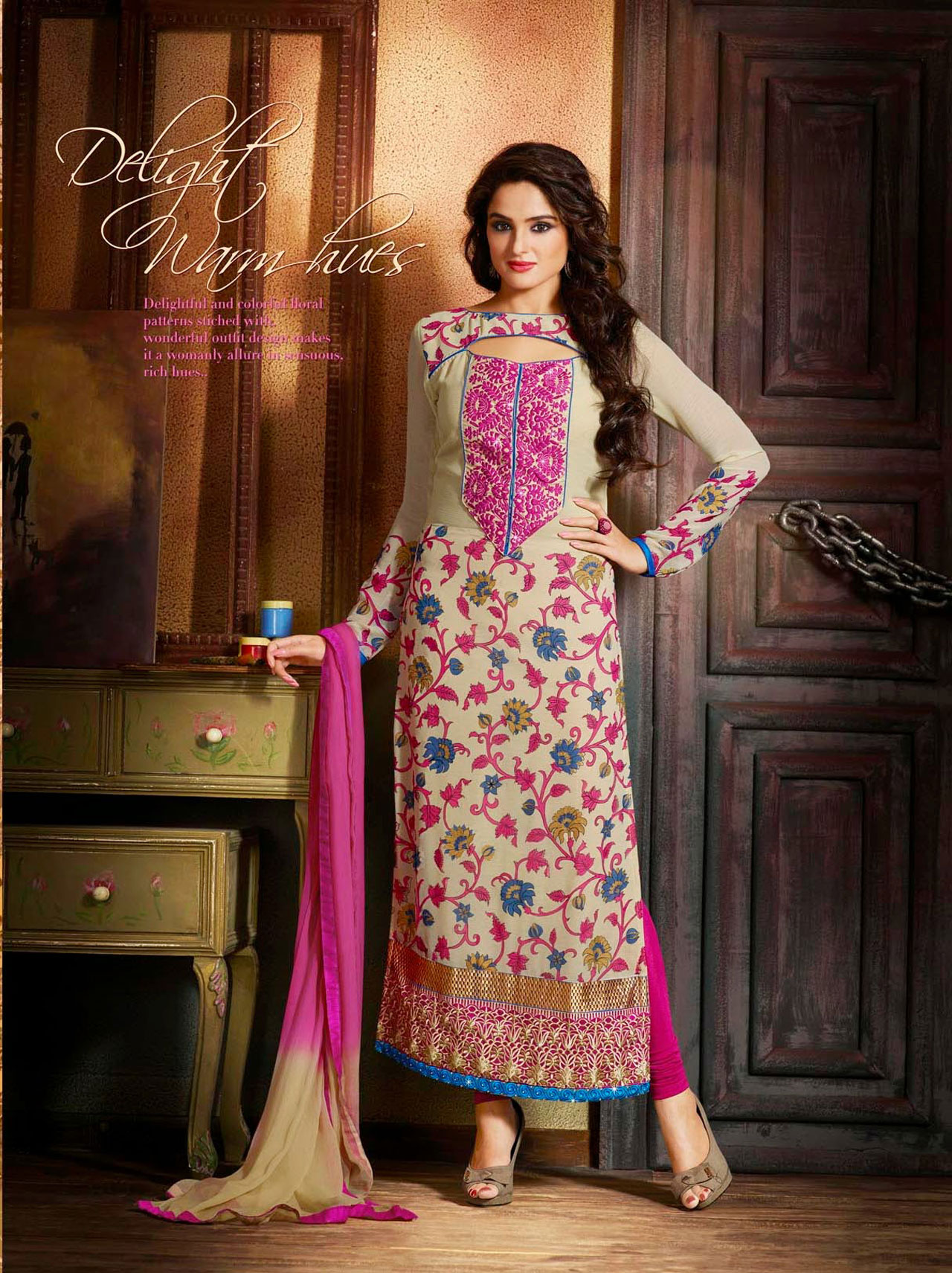 Chiffon churidar best sale