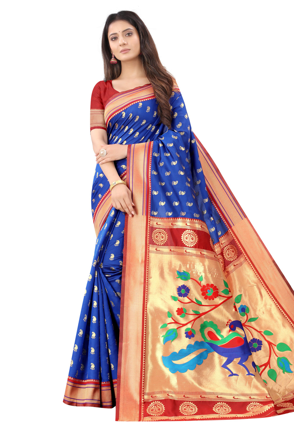 Blue Silk Paithani Saree 228503