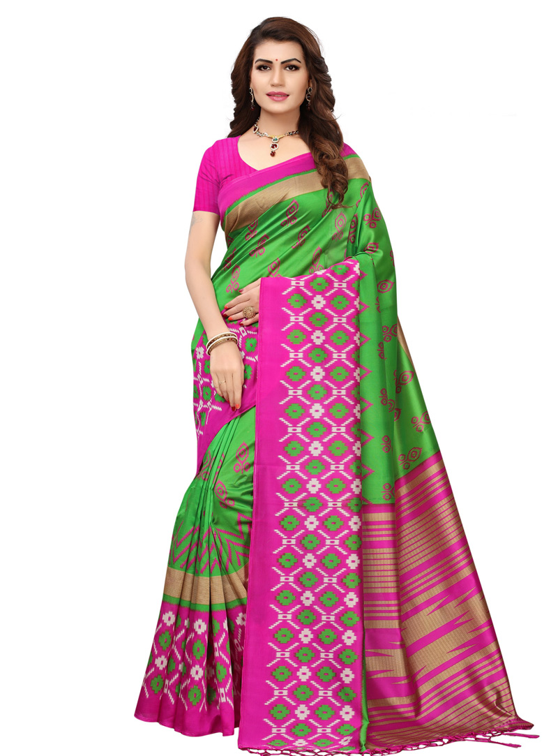 Green Silk Festival Wear Saree 148187