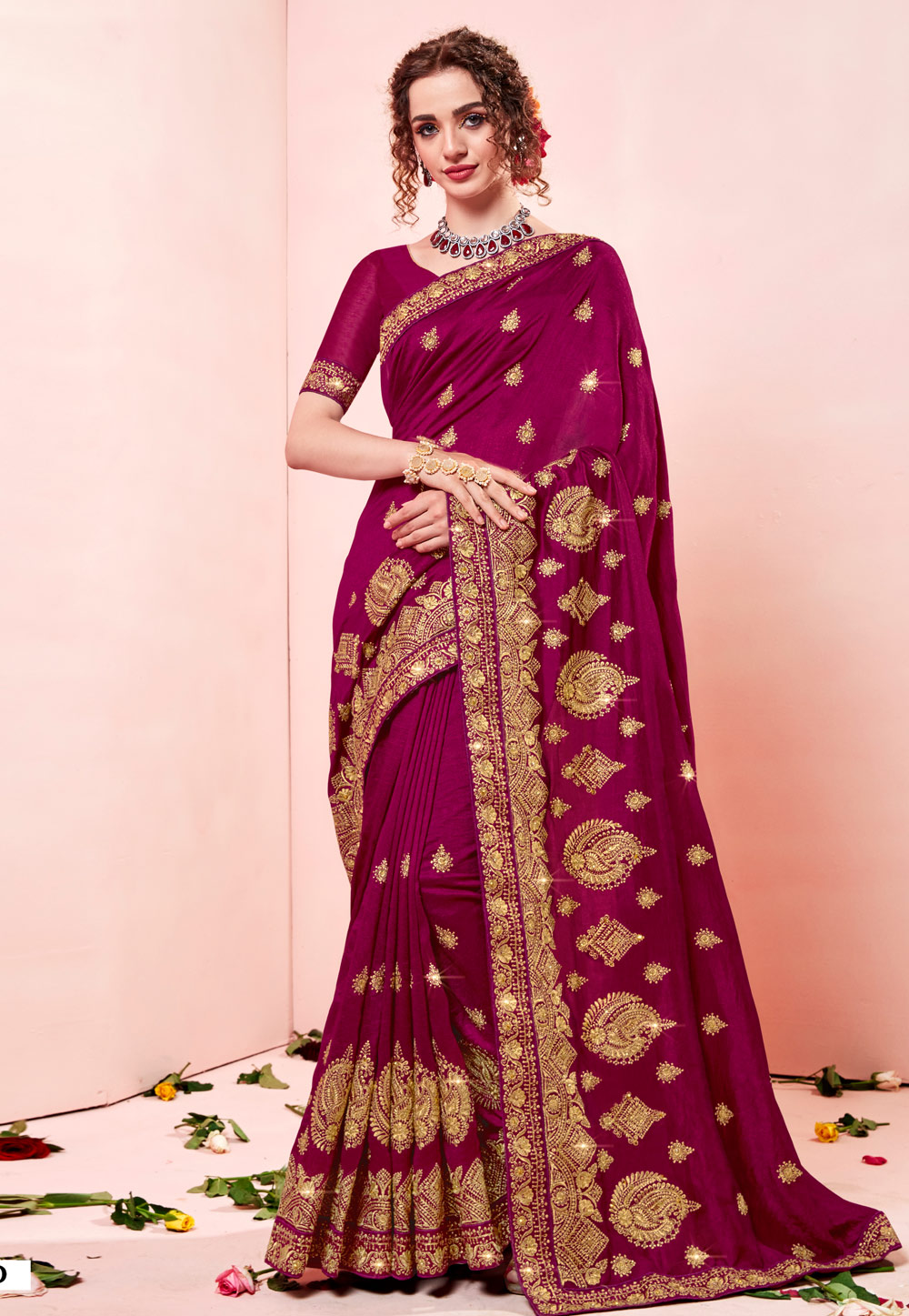 Purple Silk Saree With Blouse 245387