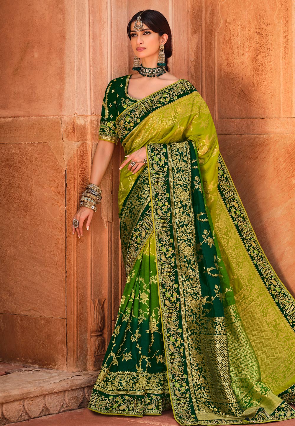 Green Silk Festival Wear Saree 235297