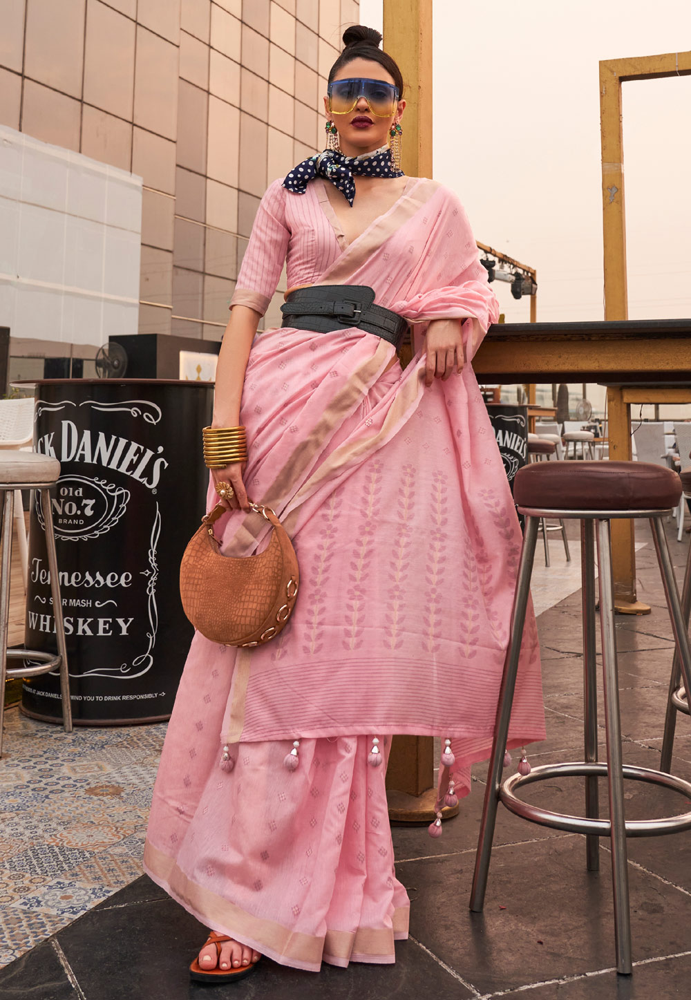 Pink Silk Saree With Blouse 255685